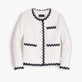 Lady jacket with rickrack trim at J. Crew